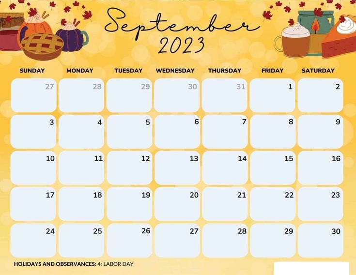 Cute September 2025 Printable Calendar